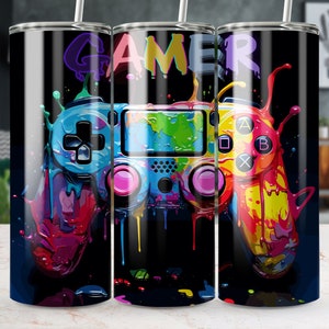 Game Tumbler Wrap | Gamer Tumbler Wrap | Inspirational Tumbler Design | Gamer Gift Idea | 3D Gamer Sublimation Designs | Gaming Accessories