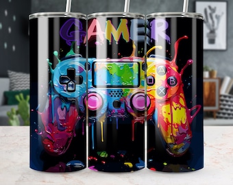 Game Tumbler Wrap | Gamer Tumbler Wrap | Inspirational Tumbler Design | Gamer Gift Idea | 3D Gamer Sublimation Designs | Gaming Accessories