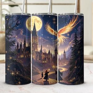 Wizard Tumbler Wrap Design: Magic School Seamless Sublimation (Digital Download)