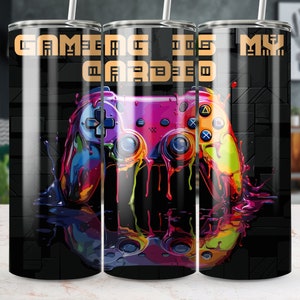 Game Tumbler Wrap | Gamer Tumbler Wrap | Inspirational Tumbler Design | Gamer Gift Idea | 3D Gamer Sublimation Designs | Gaming Accessories