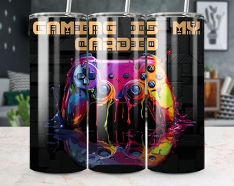 Gaming Controller Tumbler Wrap: 3D Sublimationsdesign (Digitaler Download)