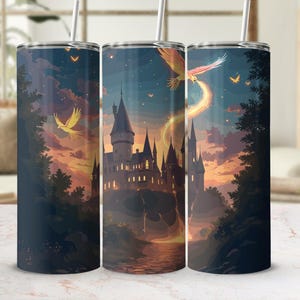Wizard Castle Tumbler Wrap: Seamless Sublimation Design (Digital Download)