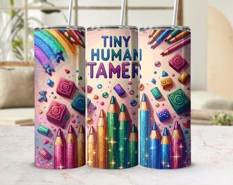 Sublimatieontwerp voor leraar kinderdagverblijf 20 oz beker (digitale download)