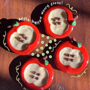Apple Button Worry Stone