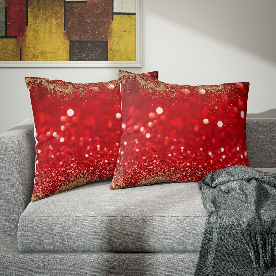 Pillow Sham Pillowcases Red Pillowcases Gold Pillowcases Etsy