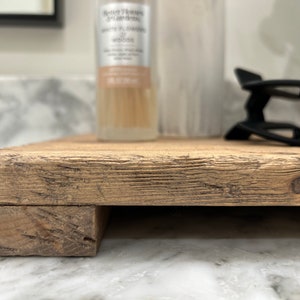 Countertop tray, rustic trivet riser, plant stand, kitchen decor stand, bathroom counter tray, distressed wood tray