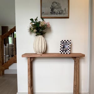 Handmade Rustic Skinny Console Table – Narrow Entryway Table – Distressed Wood Farmhouse Decor - Primitive Sofa Table - Vintage Inspired