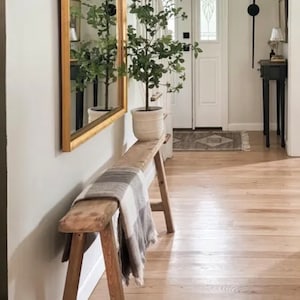 Vintage Inspired Skinny Bench, 46x5.5, Weathered Wood, Rustic Bench, Home Decor, Primitive Antique Bench, Sofa Bench, bedroom, Noodle Bench