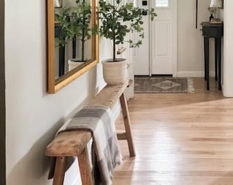 Vintage Inspired Skinny Bench, 46x5.5, Weathered Wood, Rustic Bench, Home Decor, Primitive Antique Bench, Sofa Bench, bedroom, Noodle Bench
