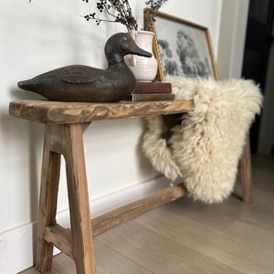 Vintage Inspired Entryway Bench, 46x7.25, Weathered Wood, Rustic Bench, Home Decor, Primitive Antique Bench, Sofa Bench, Decorative Bench