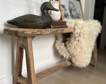 Vintage Inspired Entryway Bench, 46x7.25, Weathered Wood, Rustic Bench, Home Decor, Primitive Antique Bench, Sofa Bench, Decorative Bench