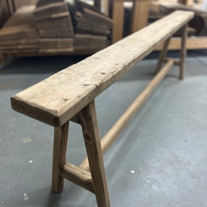 Vintage Inspired Skinny Bench, 60x5.5, Weathered Wood, Rustic Bench, Home Decor, Primitive Antique Bench, Sofa Bench, bedroom, Noodle Bench