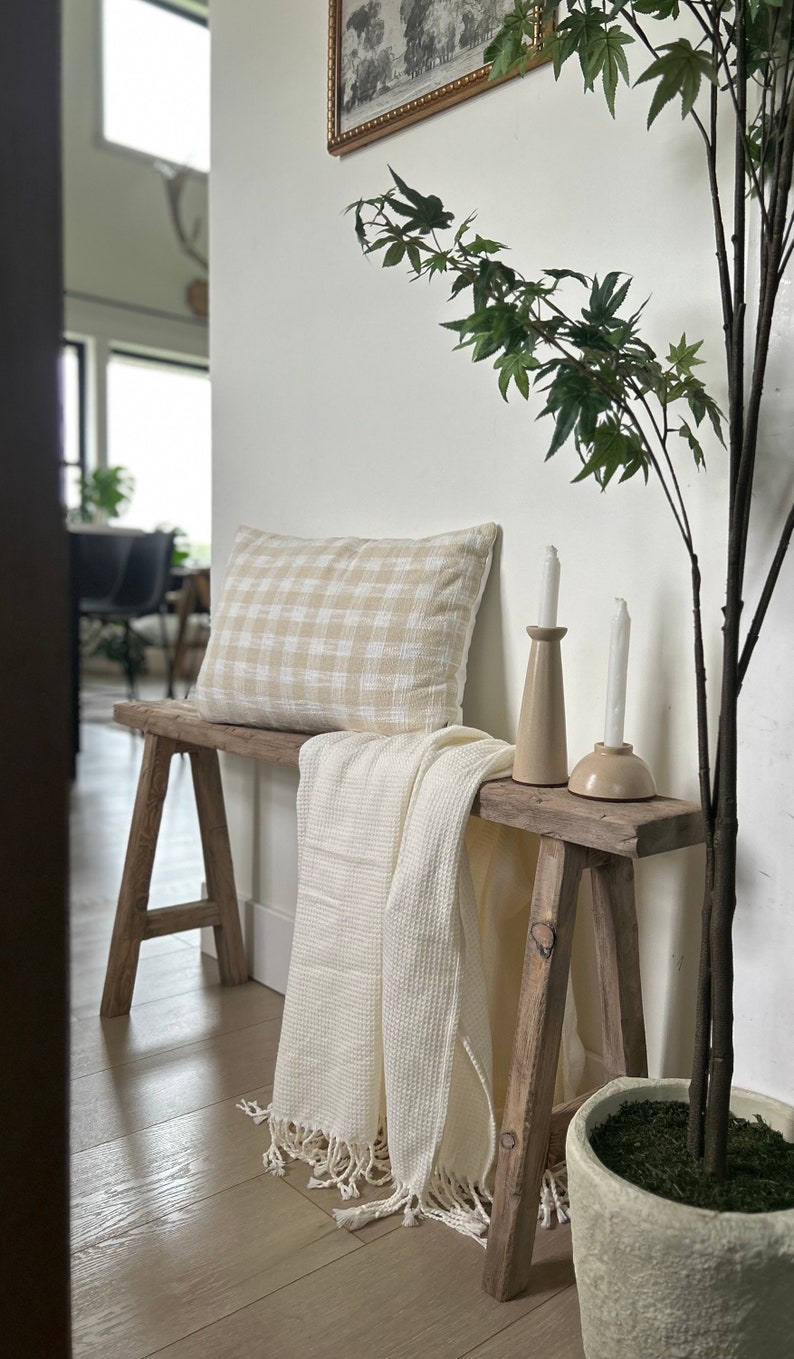 Vintage Inspired Skinny Bench Weathered Wood Rustic Bench Etsy