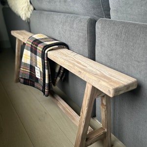 Vintage Inspired Skinny Bench, 55x5.5, Weathered Wood, Rustic Bench, Home Decor, Primitive Antique Bench, Sofa Bench, bedroom, Noodle Bench