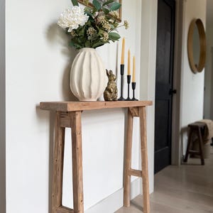 Handmade Rustic Skinny Console Table – Narrow Entryway Table – Distressed Wood Farmhouse Decor - Primitive Sofa Table - Vintage Inspired