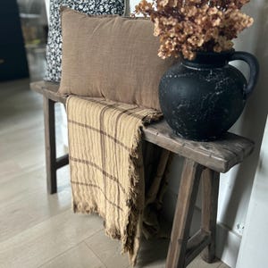 Dark walnut Vintage Inspired Skinny Bench, 36x5.5, Weathered Wood, Rustic Bench, Home Decor, Primitive Antique Bench, Noodle Bench