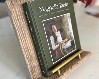 Rustic distressed cookbook stand, recipe stand, wood cookbook stand, housewarming gift, wedding gift, farmhouse kitchen decor