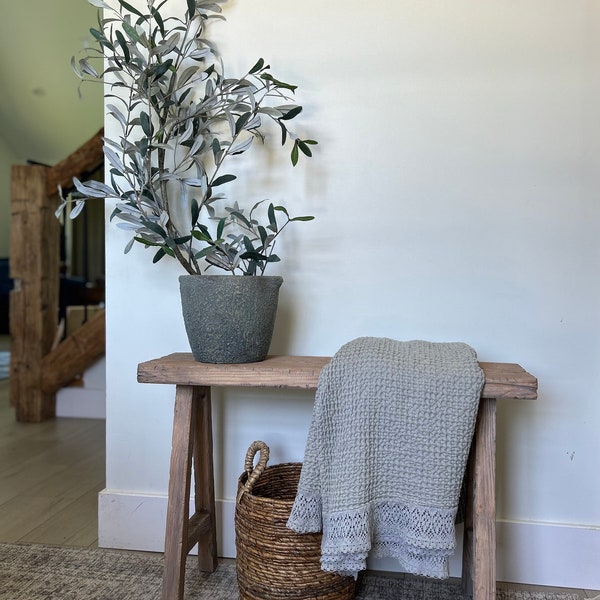 Vintage Inspired Entryway Bench, 30x7.25, Weathered Wood, Rustic Bench, Home Decor, Primitive Antique Bench, Sofa Bench, Decorative Bench