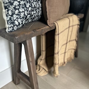 Dark walnut Vintage Inspired Skinny Bench, 36x5.5, Weathered Wood, Rustic Bench, Home Decor, Primitive Antique Bench, Noodle Bench
