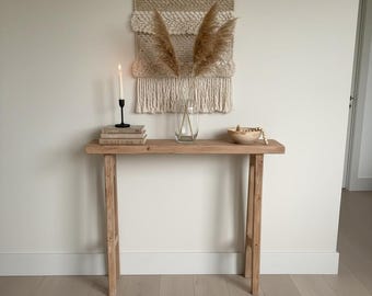 Narrow Console Table for Entryway, Skinny Sofa Table, Rustic Wooden Hallway Table, Small Space Farmhouse Furniture, Behind Couch Table
