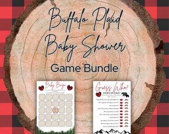Buffalo Plaid Baby Shower Lumberjack Baby Shower Advice Cards Baby ...