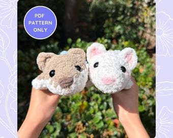 Hermelijn haakpatroon - wezel amigurumi plushie digitale download - beginnersvriendelijk