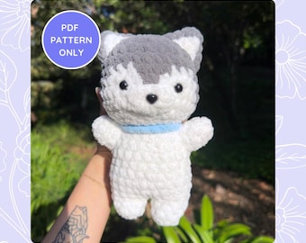 Siberian Husky Crochet Pattern – Cute Dog Amigurumi (PDF Pattern)