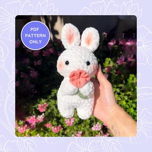 Flora the Flower Häschen Häkelanleitung - Amigurumi Kaninchen Plushie PDF