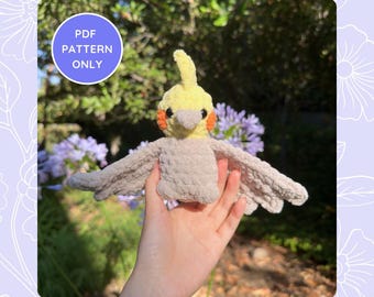 Haakpatroon babyvalkparkiet - amigurumi digitale download - geschikt voor gevorderden