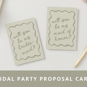Proposta di matrimonio Sage Green - Vuoi essere la mia damigella d'onore - Vuoi essere la mia damigella d'onore - Regalo per damigella d'onore - Biglietto per damigella d'onore - Digitale