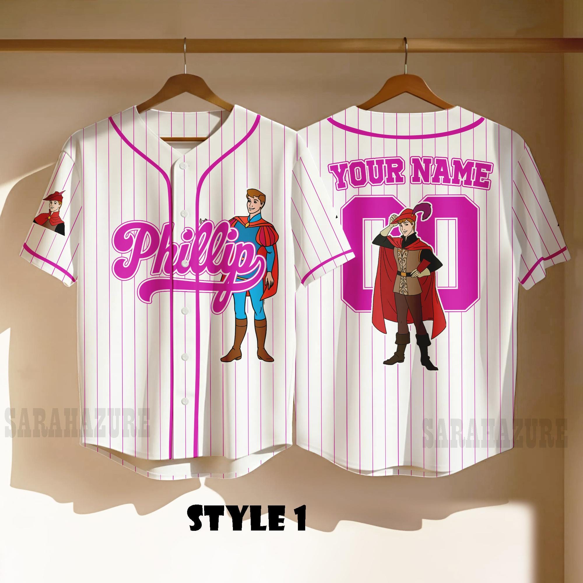 Discover Custom Prince Philip Baseball Jersey, Sleeping Beauty Shirt, Disney Prince Jersey