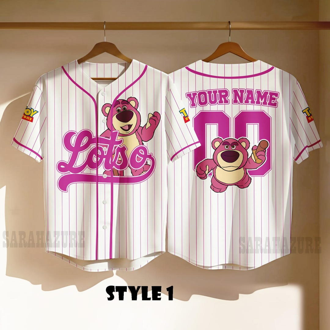 Fans Lotso Custom Lotso Baseball Jersey: Pixar Toy Story Fan Apparel - Etsy