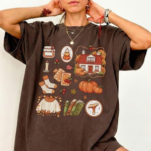Cozy Fall T-Shirt, Autumn Comfort Shirt, Hygge Vibes Sweatshirt, Pumpkin Season Apparel image 7