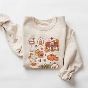 Cozy Fall T-Shirt, Autumn Comfort Shirt, Hygge Vibes Sweatshirt, Pumpkin Season Apparel image 4