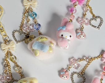 Flocked Sanrio Keychains! | Pompompurin & My Melody! |