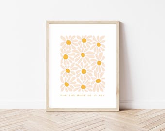 For the Hope of it All Floral Wall Art - Matte Vertical Poster