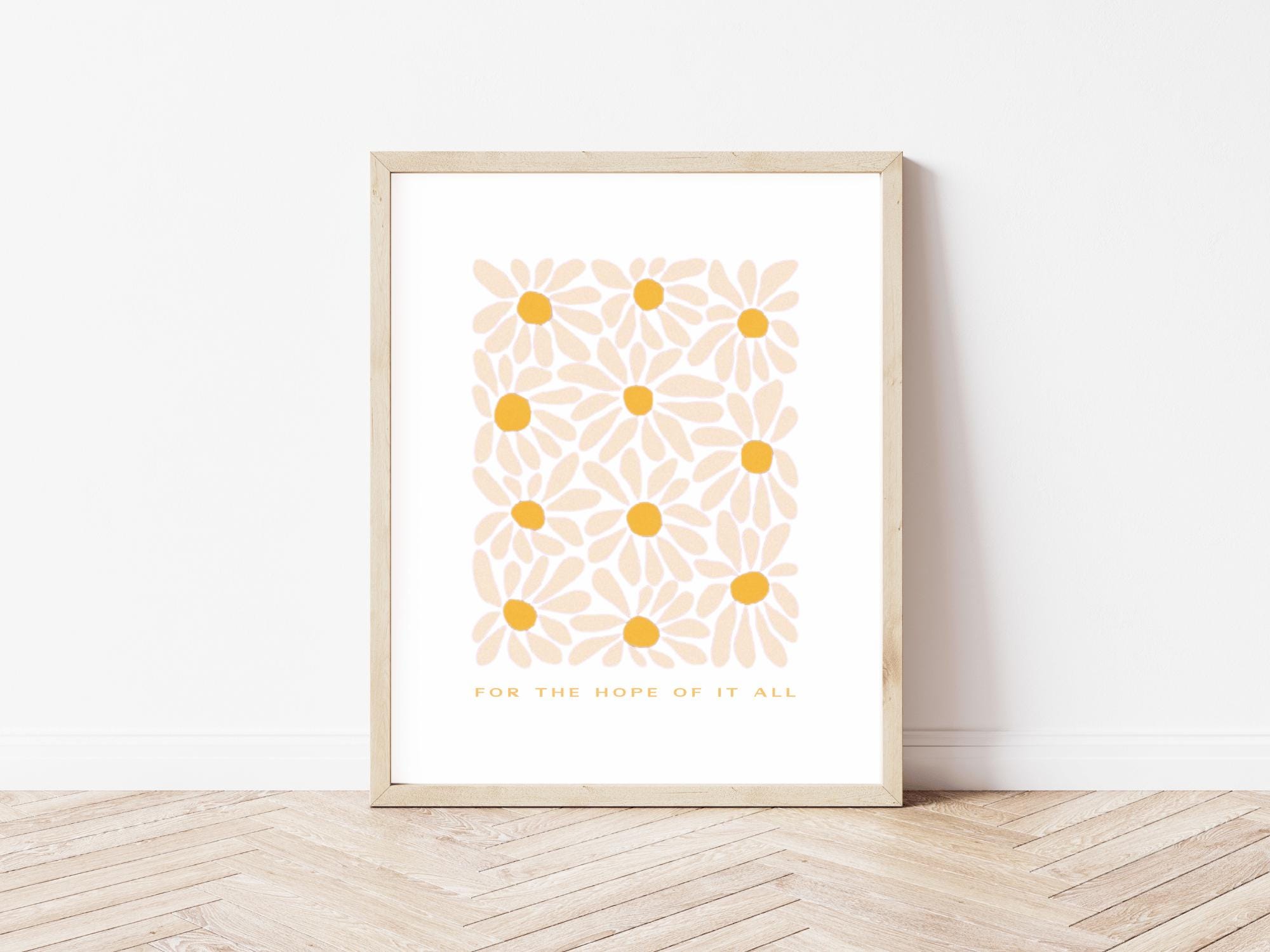 For the Hope of It All Floral Wall Art - Matte Vertical Poster - Etsy