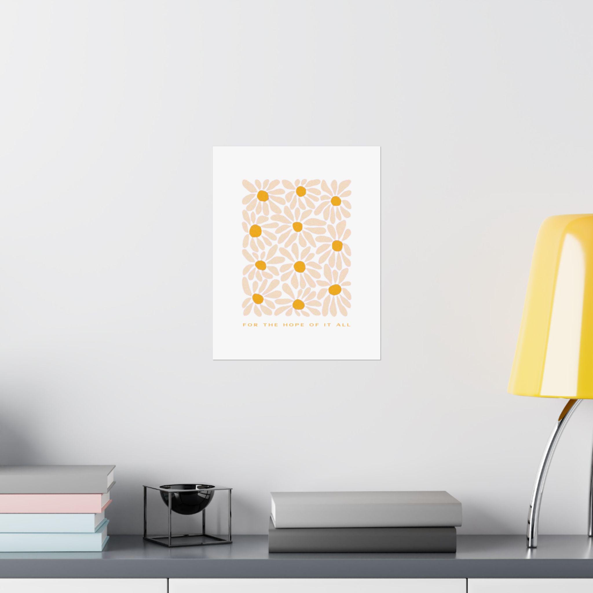 For the Hope of It All Floral Wall Art - Matte Vertical Poster - Etsy