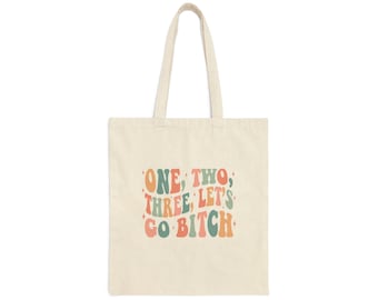 1 2 3 Let's Go B! Cotton Canvas Tote Bag
