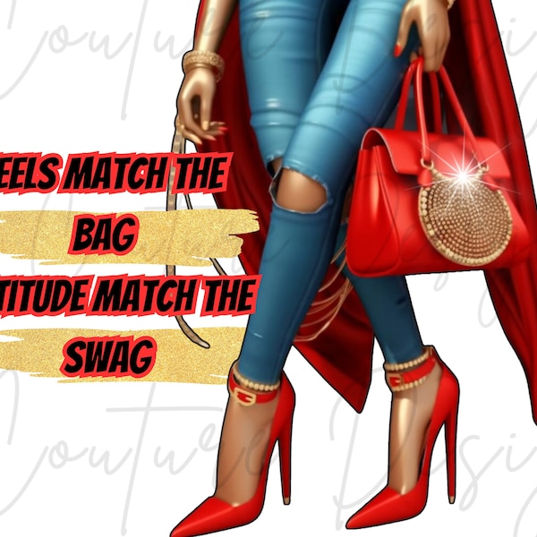 Confidence in heels PNG