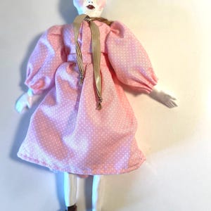 Art Doll, Handcarved Doll, Wooden Doll, OOAK, All Handmade, Handsewn Clothing, Hand Painted, Limbs Move.
