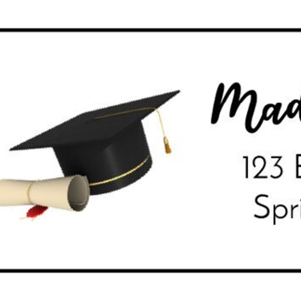 Graduation Labels | Class of 2024 Labels | Graduation Return Labels | Graduation Address Labels | Graduation Announcements