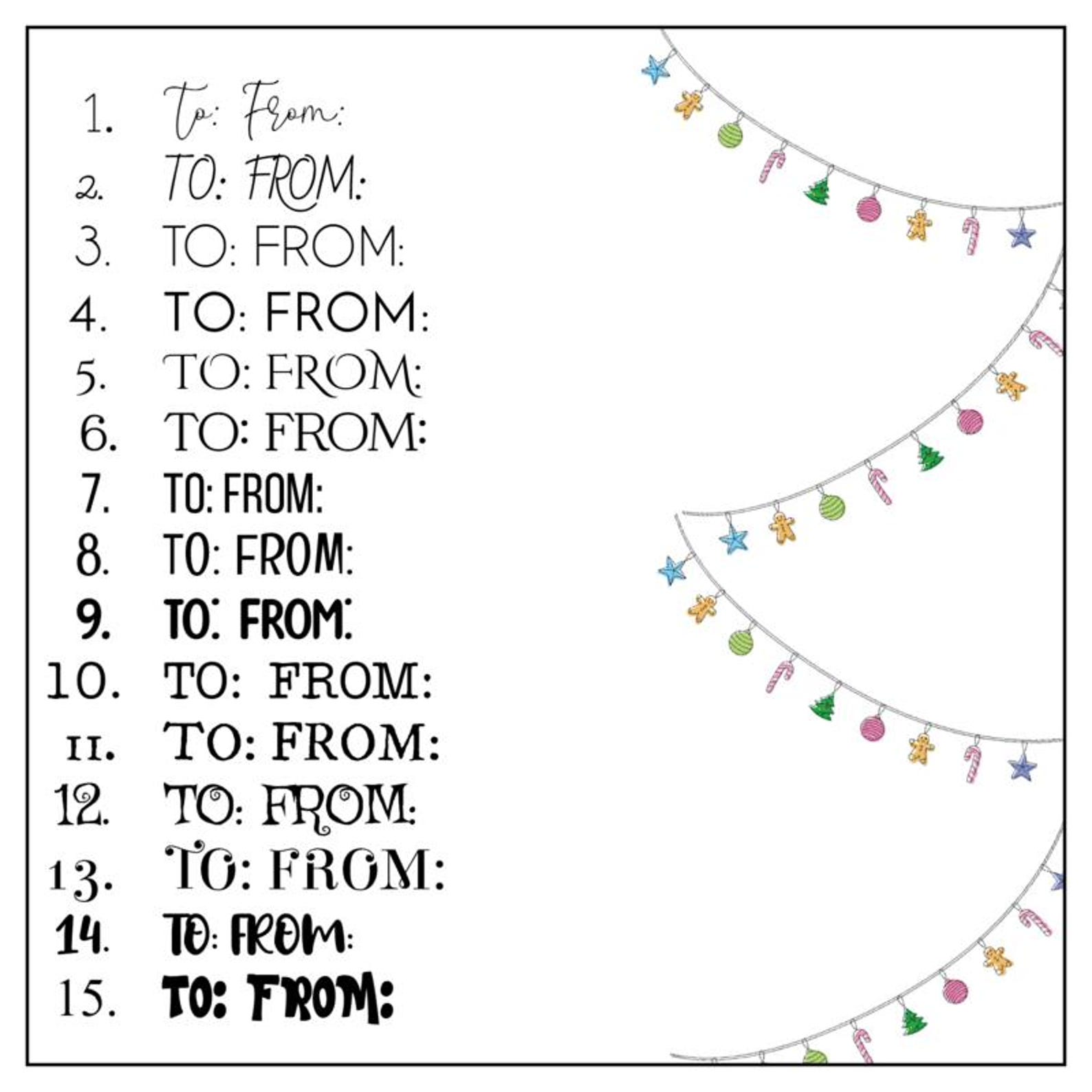 Custom Christmas Gift to From Labels | Holiday Gift Labels | Present ...