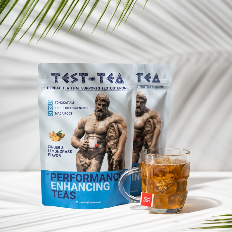 Testosterone Boosting Herbal Tea for Men Ginger and Lemongrass Flavor