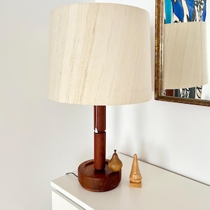 Mid-Century Modern minimalist table teak lamp, Domus, Denmark, 1960s
