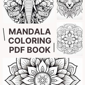 Simple Mandala Coloring Book for Kids and Adults – Printable PDF, Easy Mandala Designs, Relaxing Coloring Pages