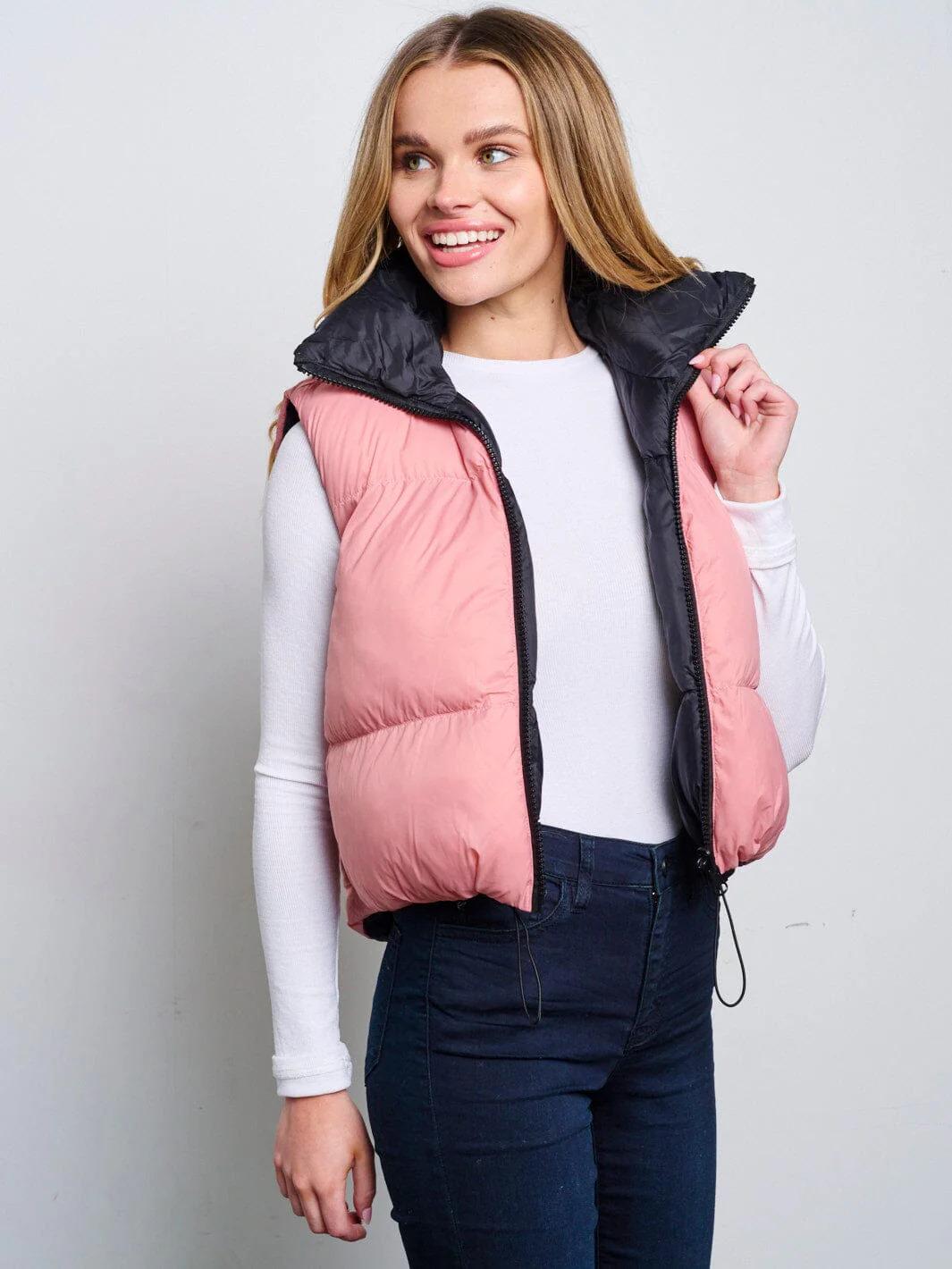 Hot Pink Puffer Vest Etsy Australia