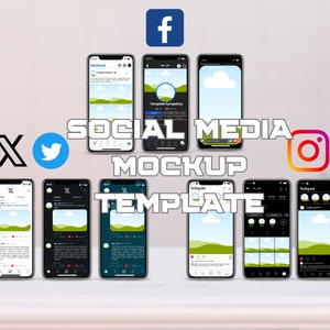 social media mockup bundles template canva | business mockup template | canva mockup | listing template | product mockup template
