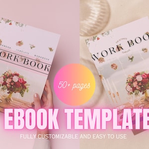 50 Ebook Template Canva | Modern Workbook | Lead Magnet | Course Creator Template | Coaching Guide Book Canva Template | Workbook Template
