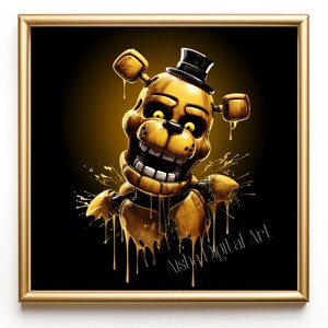 FNAF Golden Fredbear Art Print by Bloo McDoodle